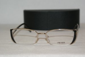 Brand New Prada Gold & Havana Eyeglasses: Mod. VPR 60N (2AU-1O1) 52-17 & Case