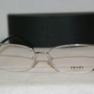 Brand New Prada Silver & Black Eyeglasses: Mod. VPR 60N (2BB-1O1) 54-17 & Case