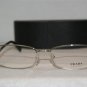 Brand New Prada Silver & Black Eyeglasses: Mod. VPR 61N (2BB-1O1) 53-17 & Case