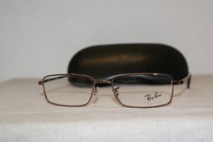 Brand New Ray Ban Shiny Brown Eyeglasses: Mod. 6205 (2531) 53-17 & Case
