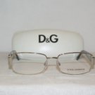 Brand New Dolce & Gabbana Shiny Silver Eyeglasses: Mod. 1192 (403) 54-17 & Case