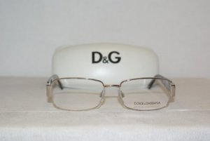 Brand New Dolce & Gabbana Shiny Silver Eyeglasses: Mod. 1192 (403) 54-17 & Case