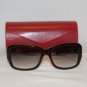 B. New Valentino Dark Red Sunglasses: Mod. 5522 & Case