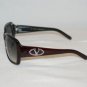 B. New Valentino Dark Red Sunglasses: Mod. 5522 & Case