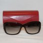 B. New Valentino Dark Red Sunglasses: Mod. 5522 & Case