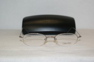 Brand New Calvin Klein Shiny Silver Eyeglasses: Mod. 162 (565) 49-19 & Case