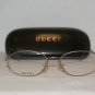 Brand New Gucci Gold Eyeglasses: Mod. 2634 (2JN) 54-19 & Case