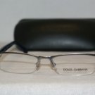 New D&G Dolce & Gabbana Silver Eyeglasses: Mod. DD 5095 (1114) 50-17 & Case
