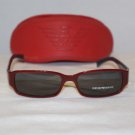 B. New Emporio Armani Burgundy Sunglasses 9045 & Case