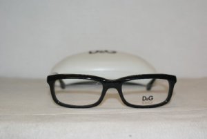 New D&G Dolce & Gabbana Shiny Black Eyeglasses: Mod. 1214 (501) 51-17 & Case