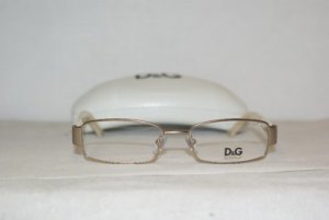 New D&G Dolce & Gabbana Matte Gold Eyeglasses: Mod. 5073 (493) 49-16 & Case