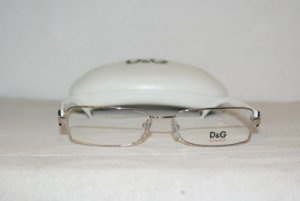 New D&G Dolce & Gabbana Silver Eyeglasses: Mod. 5065 (360) 53-16 & Case