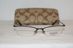 B. New Coach Black Eyeglasses: Mod. Hailey 48-16 & Case