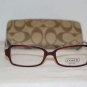 Brand New Coach Burgundy Eyeglasses: Mod. Leni & Case