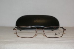 Brand New Ray Ban Shiny Brown Eyeglasses: Mod. 6205 (2531) 51-17 & Case