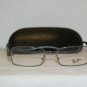 Brand New Ray Ban Shiny Gunmetal Eyeglasses: Mod. 6051 (2502) 51-18 & Case