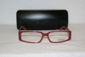 Brand New Calvin Klein Red Eyeglasses: Mod. 693 & Case