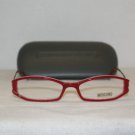 Brand New Moschino Dark Red Eyeglasses: Mod. 3662-V (493) & GB Case