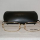 Brand New Dolce & Gabbana Shiny Gold Eyeglasses: Mod. 1177 (02) 52-17 & Case