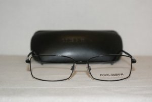 Brand New Dolce & Gabbana Shiny Black Eyeglasses: Mod. 1177 (01) 54-17 & Case