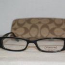 Brand New Coach Shiny Black Eyeglasses: Mod. Edythe (840) 49-16 & Case