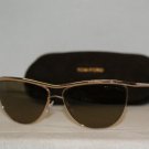 New Tom Ford Shiny Gold Sunglasses: Mod. TF 182 0182 (28J) 56-13 & Case