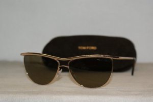 New Tom Ford Shiny Gold Sunglasses: Mod. TF 182 0182 (28J) 56-13 & Case