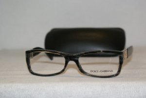 New Dolce & Gabbana Black/Gray Eyeglasses: Mod. DG 3094 (1727) 54-16 & Case