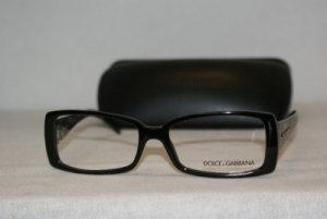 New Dolce & Gabbana Black Eyeglasses: Mod. DG 3080 (1527) 55-16 & Case