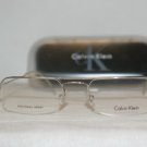 Brand New Calvin Klein Silver Eyeglasses: Mod. 381 (530) 52-19 & Case