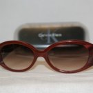Brand New Calvin Klein Red Horn Sunglasses: Mod. 823S (176) 54-17 & Case