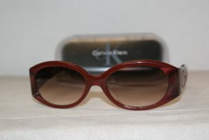 Brand New Calvin Klein Red Horn Sunglasses: Mod. 823S (176) 54-17 & Case