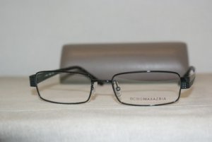 Brand New BCBG Maxazria Blue Ink Eyeglasses: Mod. Enzo 52-17 & Case
