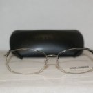 Brand New Dolce & Gabbana Shiny Silver Eyeglasses: Mod. 1206 (061) 56-17 & Case