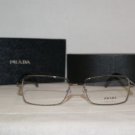 Brand New Prada Gunmetal Eyeglasses: Mod. VPR 63M (5AV-1O1) 52-17 & Case