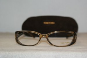 New Tom Ford Clear Brown Eyeglasses: Mod. TF 5075 (U45) 53-15 & Case
