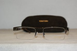 New Tom Ford Shiny Brown Metal Eyeglasses: Mod. TF 5200 (048) 54-19 & Case