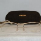 New Tom Ford Shiny Gold Eyeglasses: Mod. TF 5200 (028) 54-19 & Case