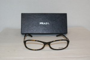 B. New Prada Tortoise Eyeglasses: Mod. VPR 10M & Case