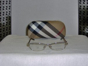 Brand New Burberry Gold Eyeglasses: Mod. 1009 & Case