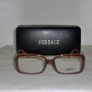 B. New Versace Light Brown Eyeglasses: Mod. 3014 & Case