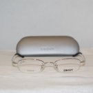 Brand New DKNY Shiny Silver Titanium Eyeglasses: Mod 6614 & Case
