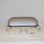 Brand New DKNY Shiny Silver Titanium Eyeglasses: Mod 6614 & Case