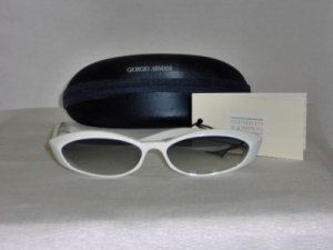 B. New Giorgio Armani White Sunglasses: Mod. 89 & Case