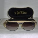 B. New Caviar Black & Gold Sunglasses: Mod. 3080 & Case