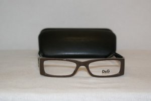 Brand New D&G Dolce & Gabbana Brown Eyeglasses: Mod. 1147 50-16 & Case