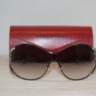 Brand New Valentino Shiny Gunmetal Sunglasses: Mod. 5627 & Case