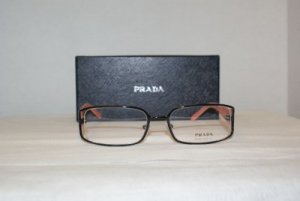New Prada Black & Pink Eyeglasses: Mod. VPR 60L & Case