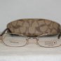 New Coach Light Brown Titanium Eyeglasses: Mod. Leslie (212AF) 53-16 & Case