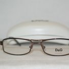 New D&G Dolce & Gabbana Brown Eyeglasses: Mod. 5039 (012) 50-15 & Case